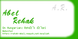 abel rehak business card